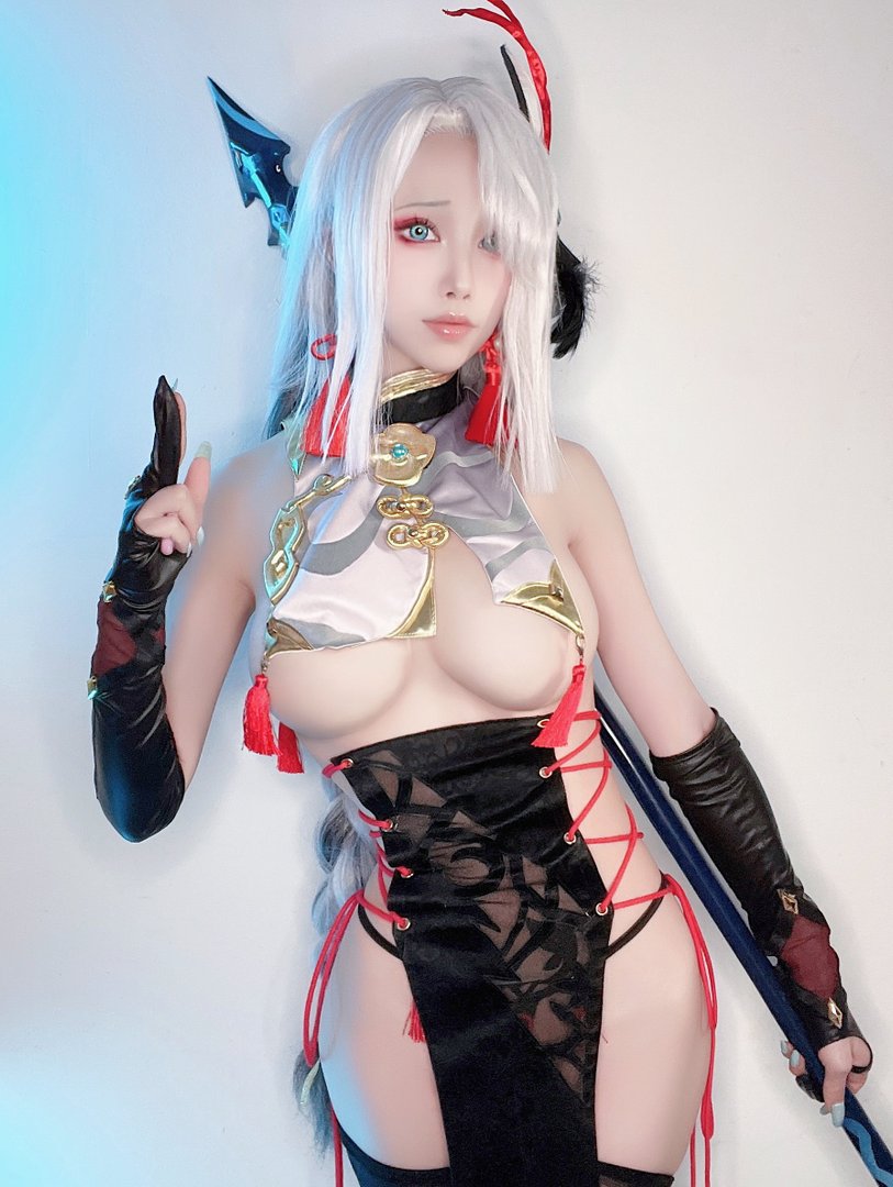 水淼Aqua - Fantia 2021年11月-2022年10月套图合集(25套) - [2022-04-15] 🔹 申鶴 旗袍 🔹2