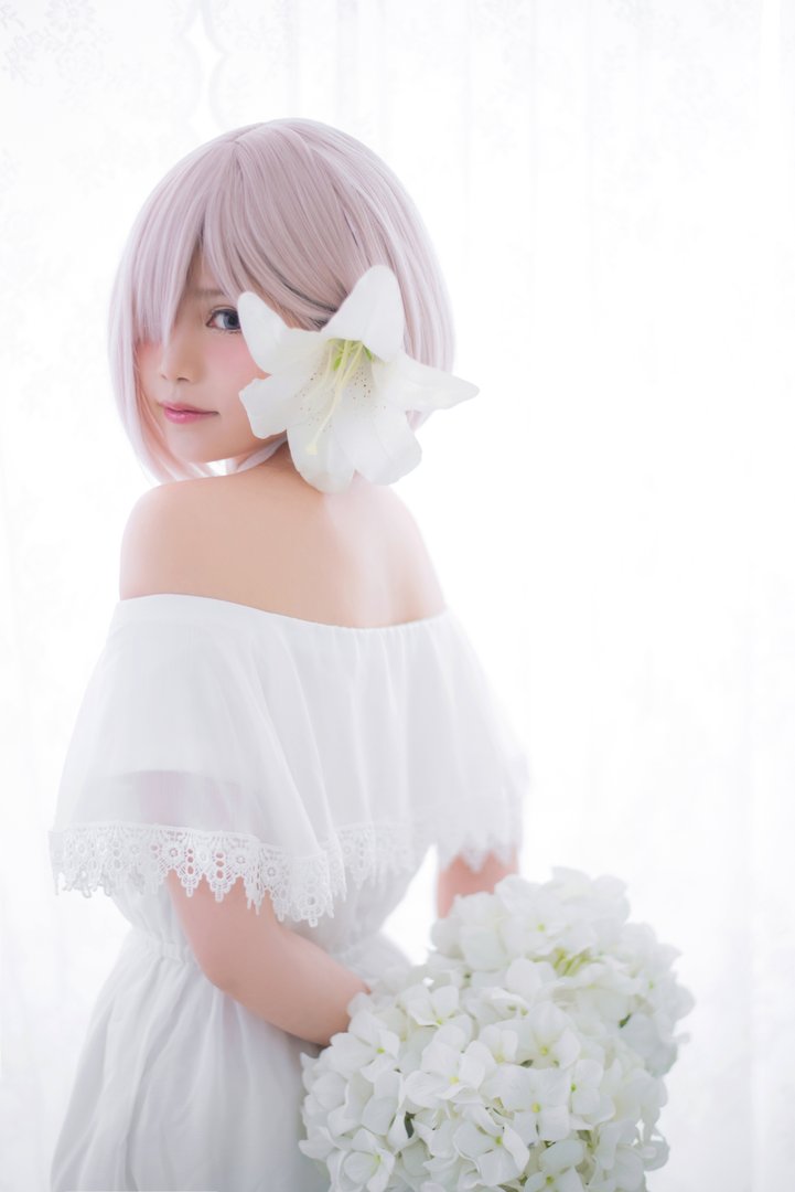 Miu只 - 美女写真图集合集打包下载7套 - Miu只 NO.005 Mashu White Dress [27P-174MB]