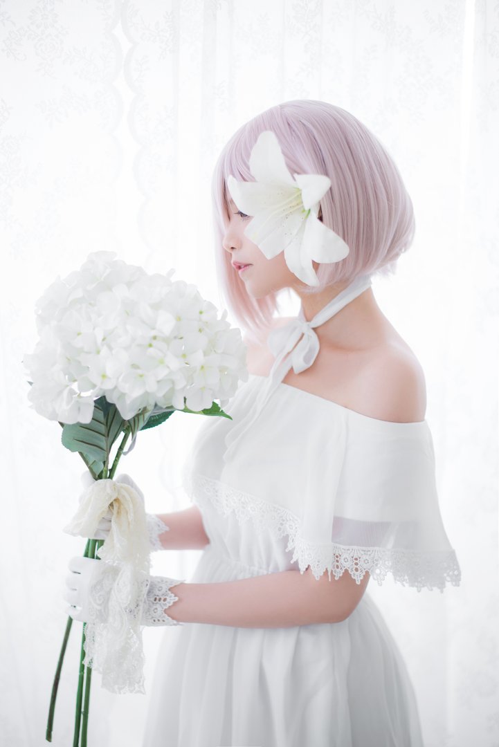 Miu只 - 美女写真图集合集打包下载7套 - Miu只 NO.005 Mashu White Dress [27P-174MB]