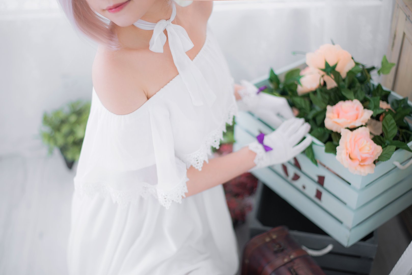 Miu只 - 美女写真图集合集打包下载7套 - Miu只 NO.005 Mashu White Dress [27P-174MB]