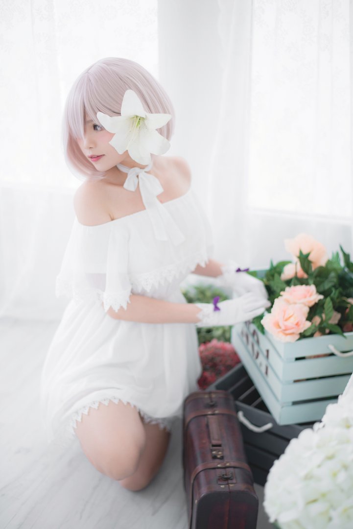 Miu只 - 美女写真图集合集打包下载7套 - Miu只 NO.005 Mashu White Dress [27P-174MB]