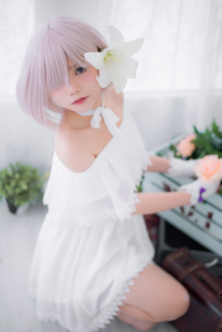 Miu只 - 美女写真图集合集打包下载7套 - Miu只 NO.005 Mashu White Dress [27P-174MB]