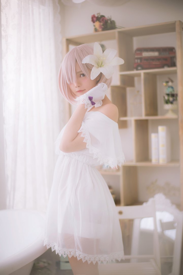 Miu只 - 美女写真图集合集打包下载7套 - Miu只 NO.005 Mashu White Dress [27P-174MB]