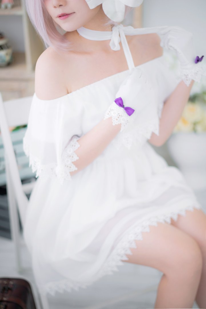Miu只 - 美女写真图集合集打包下载7套 - Miu只 NO.005 Mashu White Dress [27P-174MB]