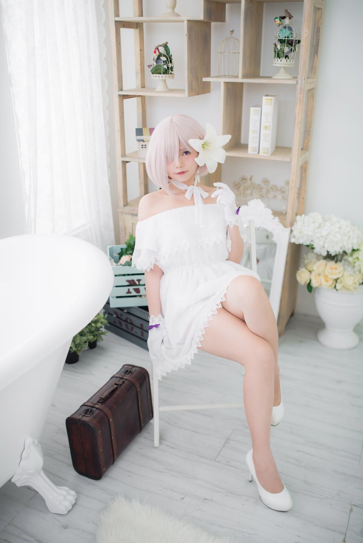 Miu只 - 美女写真图集合集打包下载7套 - Miu只 NO.005 Mashu White Dress [27P-174MB]