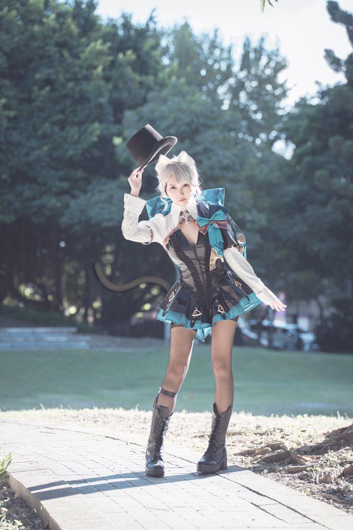 慕慕momo - 004 – 慕慕Momo-原神 Genshin 琳妮特的色情魔術 室外 [34P]-美图