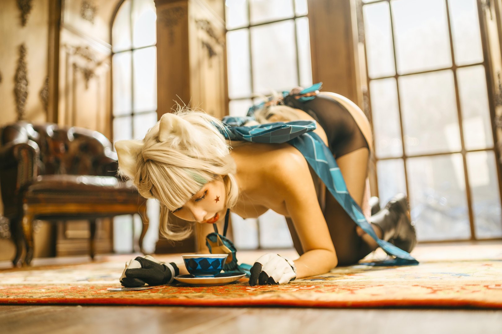 慕慕momo - 005 – 慕慕Momo-原神 Genshin 琳妮特的色情魔術 室内 [56P]