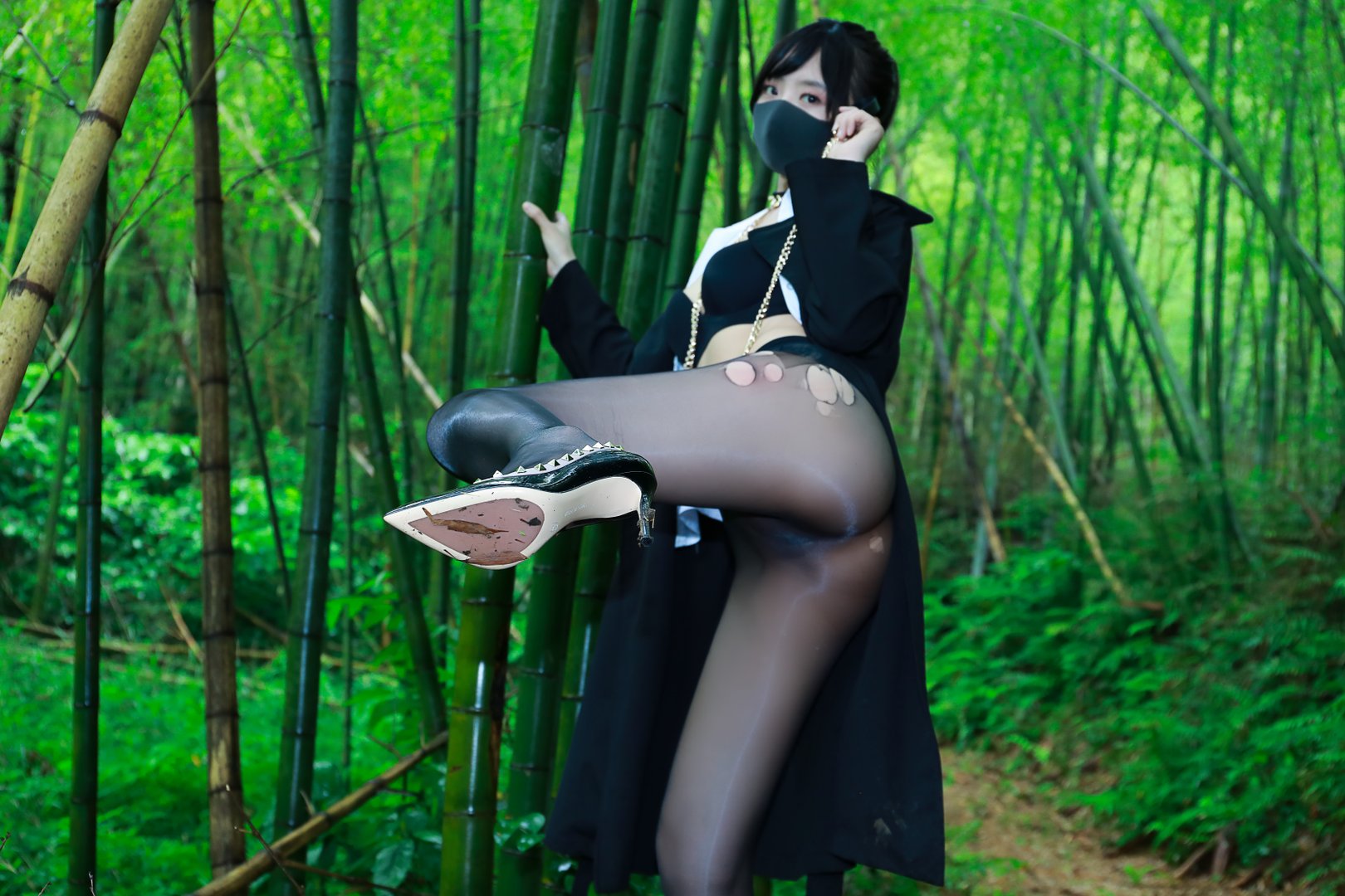 李佳 [1185P-4.87GB] - NO.007 黑百褶裙森林（正片）[58P-349MB]