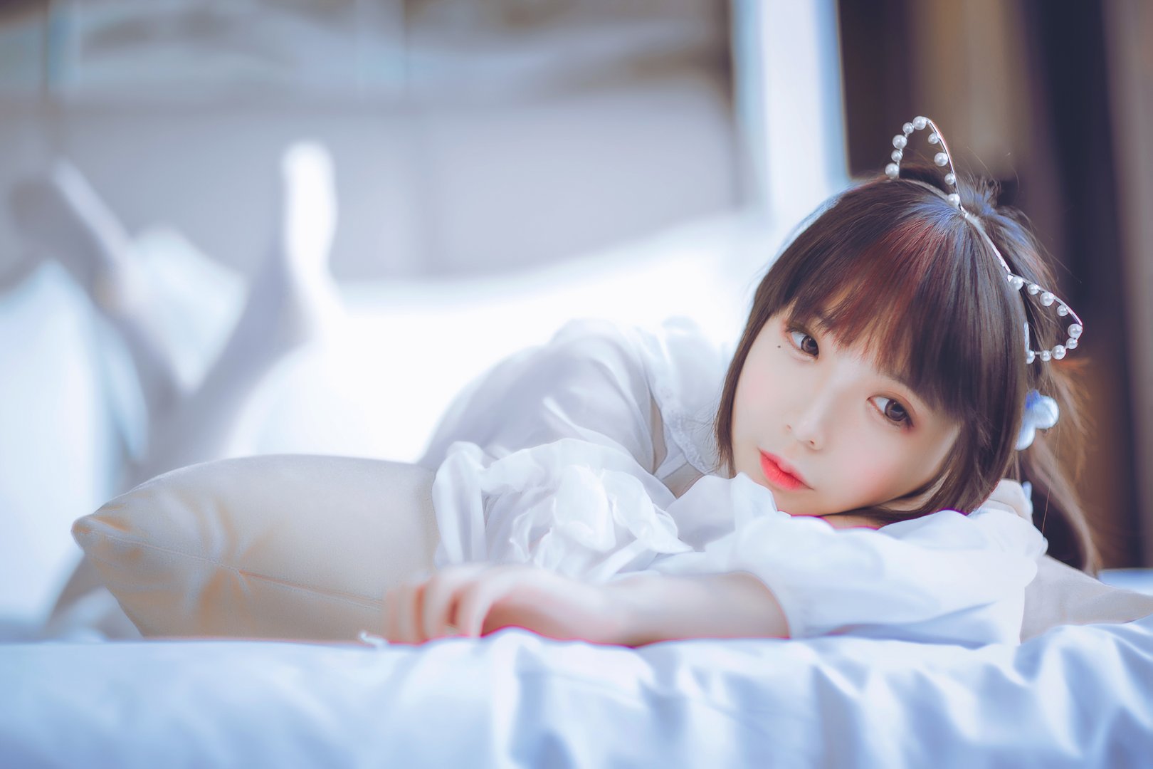 疯猫丨138 - NO.003 白色睡衣 [24P-183MB]