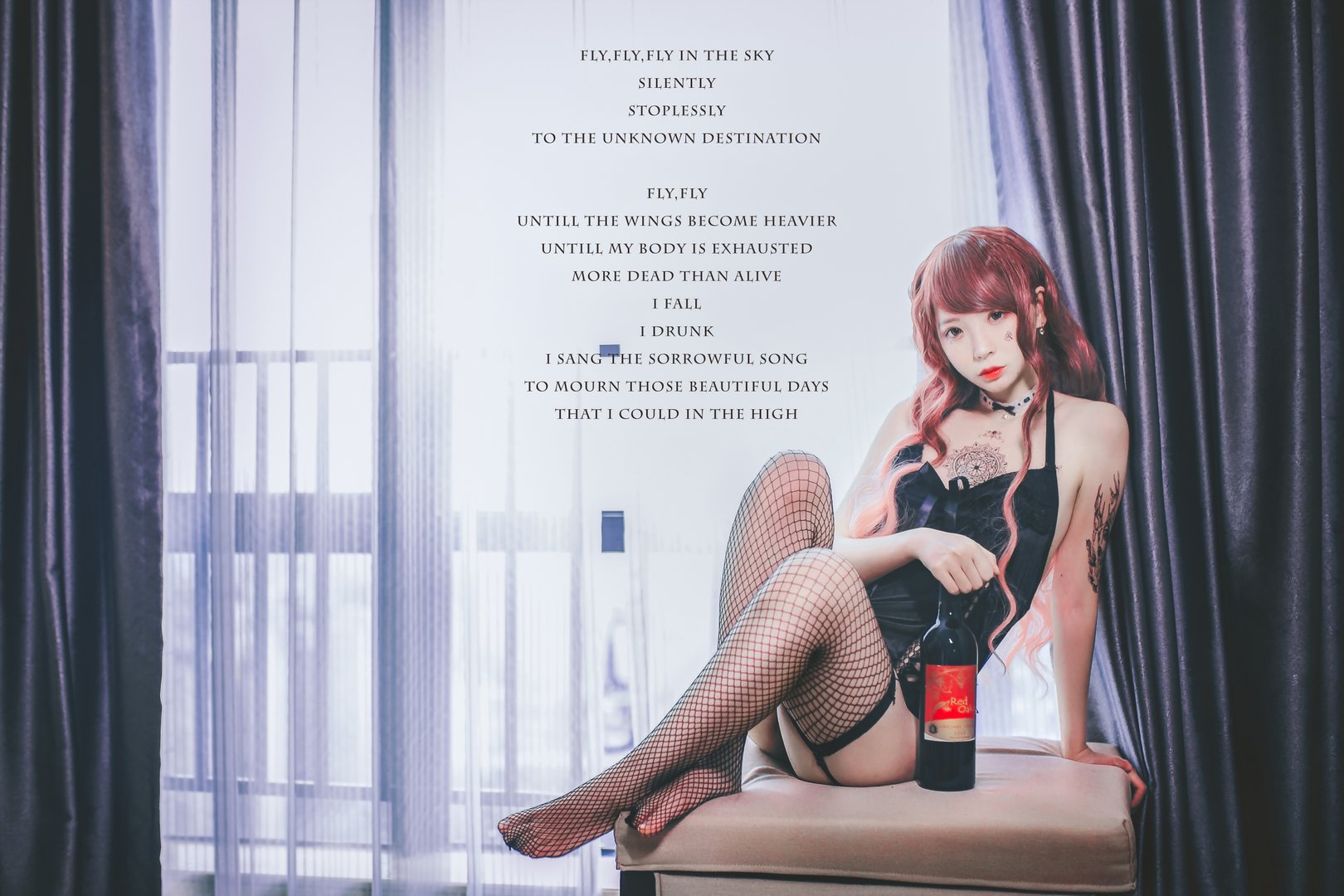 疯猫丨138 – NO.009 黑色吊带袜 [39P-265M]-美图