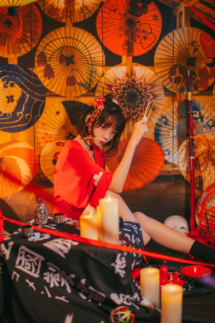 疯猫丨138 - NO.010 红色羽衣 [15P-192MB]-美图